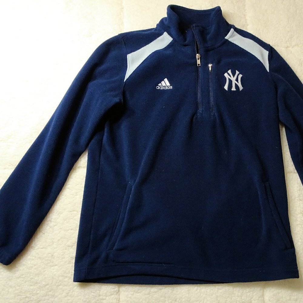 MLB New York Adidas Yankees Blue Fleece Kids Jacket Medium(10/12)